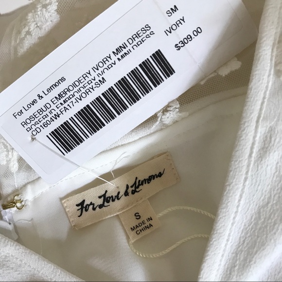 For Love & Lemons Rosebud Embroidery Dress NWT - Picture 4 of 10